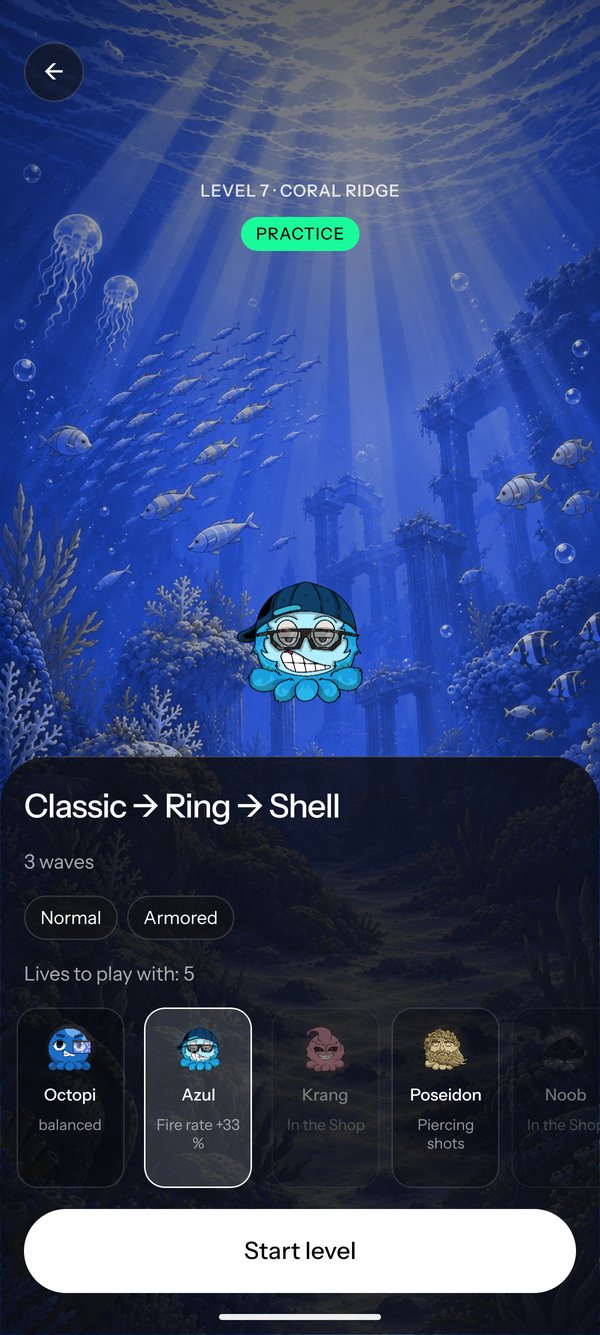 Level start with the wave chain and the champion picker